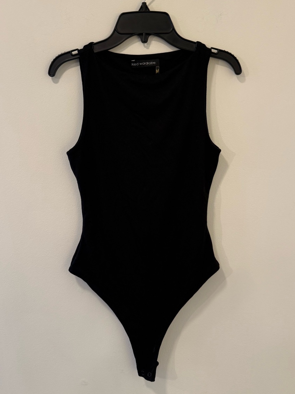 Naked Wardrobe Black Sleeveless Tank Bodysuit for Kids Size: Small #Lux-W